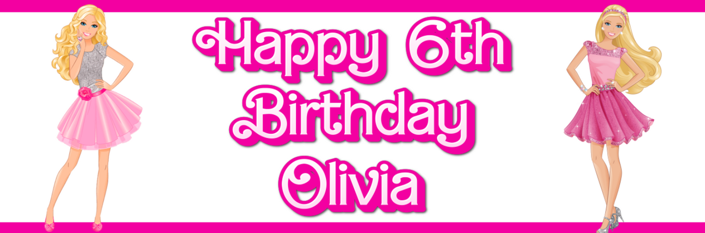 Barbie Personalized Birthday Banner