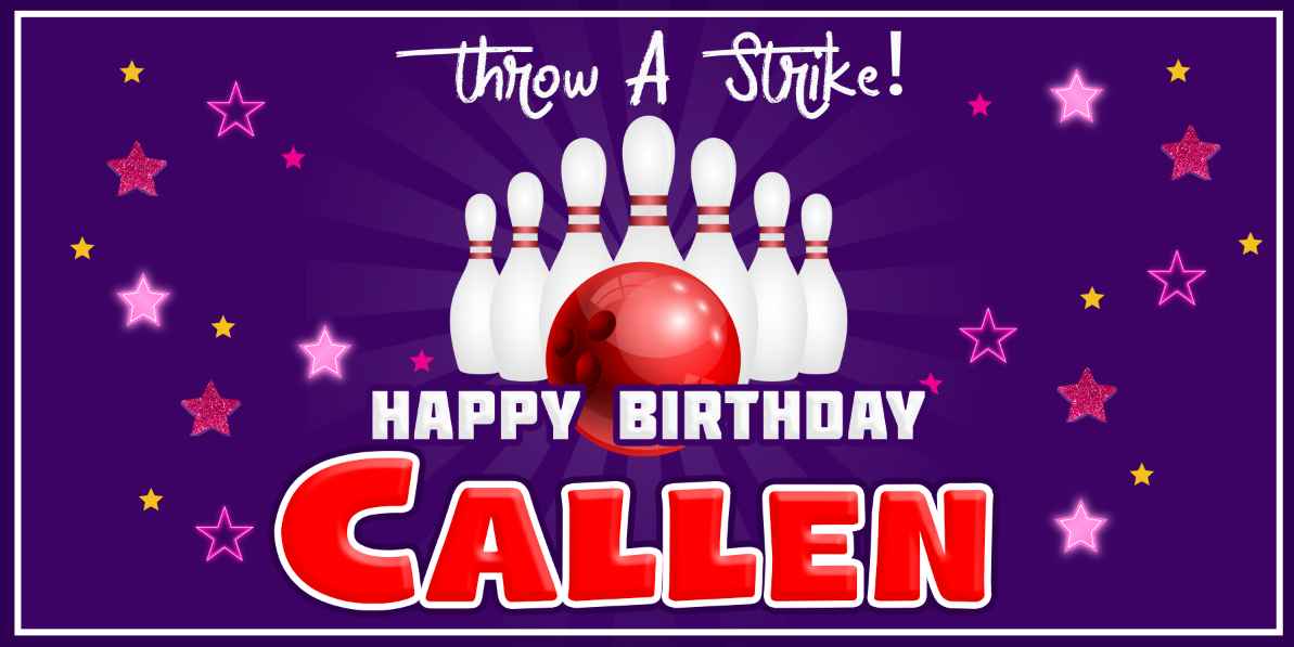 Bowling Party Personalized Banner