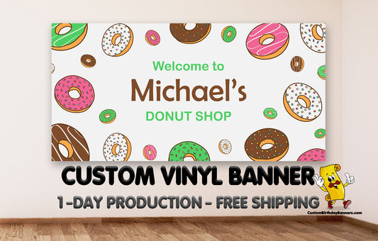 Sweet Shop Personalized Birthday Banner