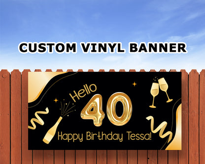 40th Birthday Personalized Banner