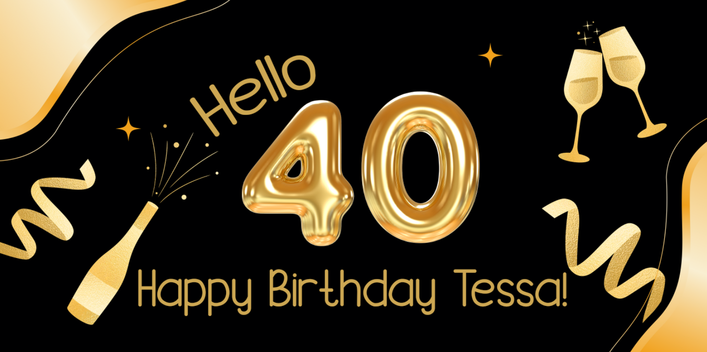 40th Birthday Personalized Banner