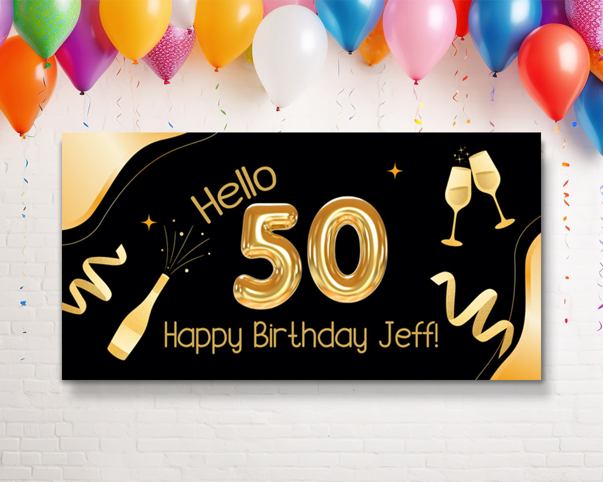 50th Birthday Personalized Banner