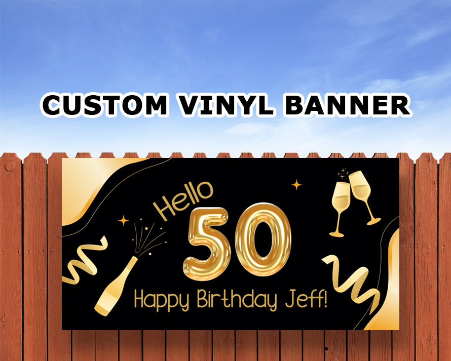 50th Birthday Personalized Banner