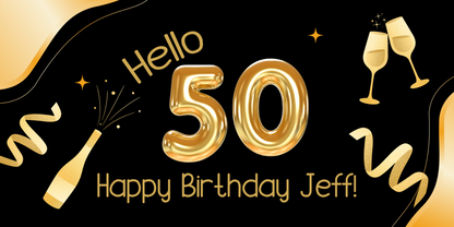 50th Birthday Personalized Banner