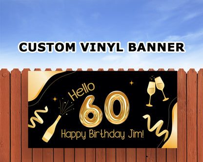 60th Birthday Personalized Banner