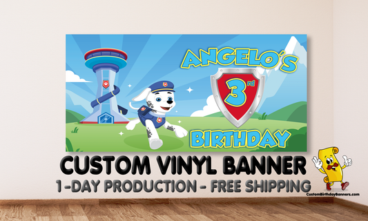 Paw Patrol Personalized Birthday Banner