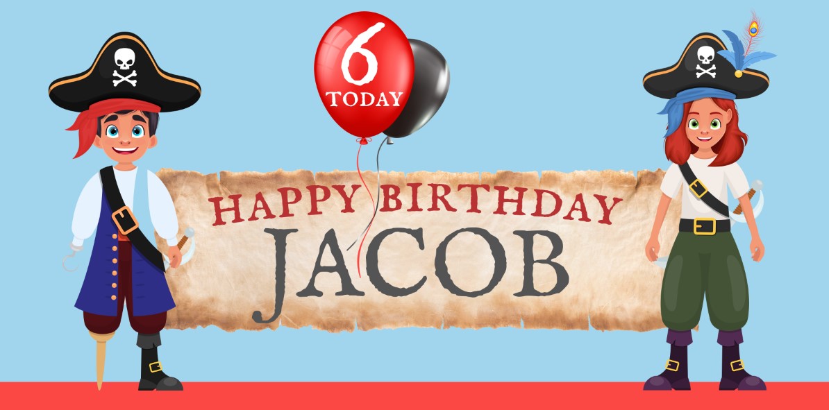 Pirate Birthday Personalized Banner