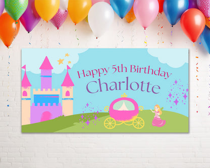 Princess Birthday Personalized Banner