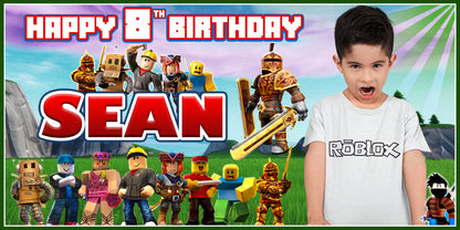 Roblox Personalized Birthday Banner With Photo