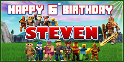 Roblox Personalized Birthday Banner