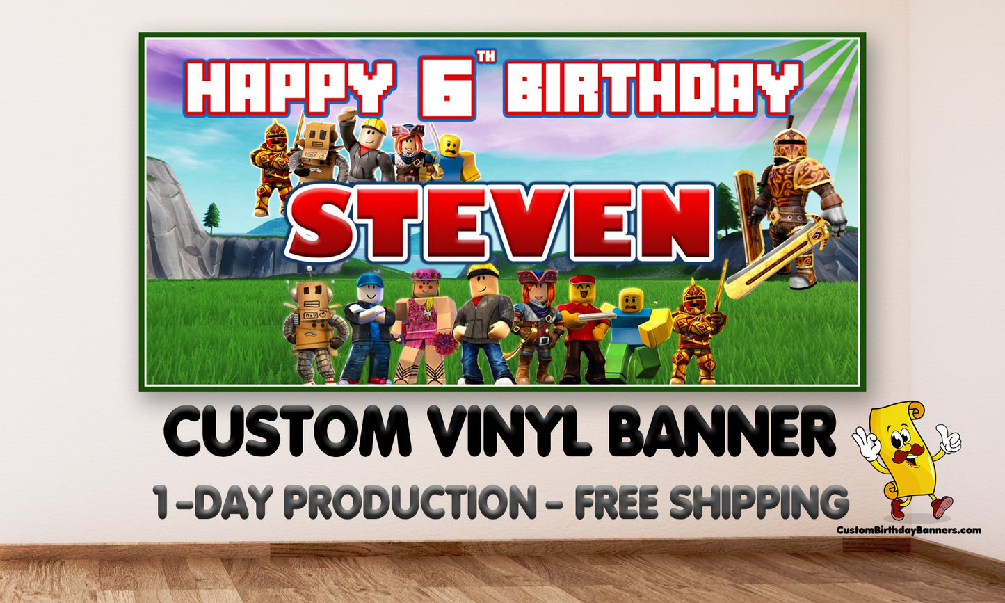 Roblox Personalized Birthday Banner