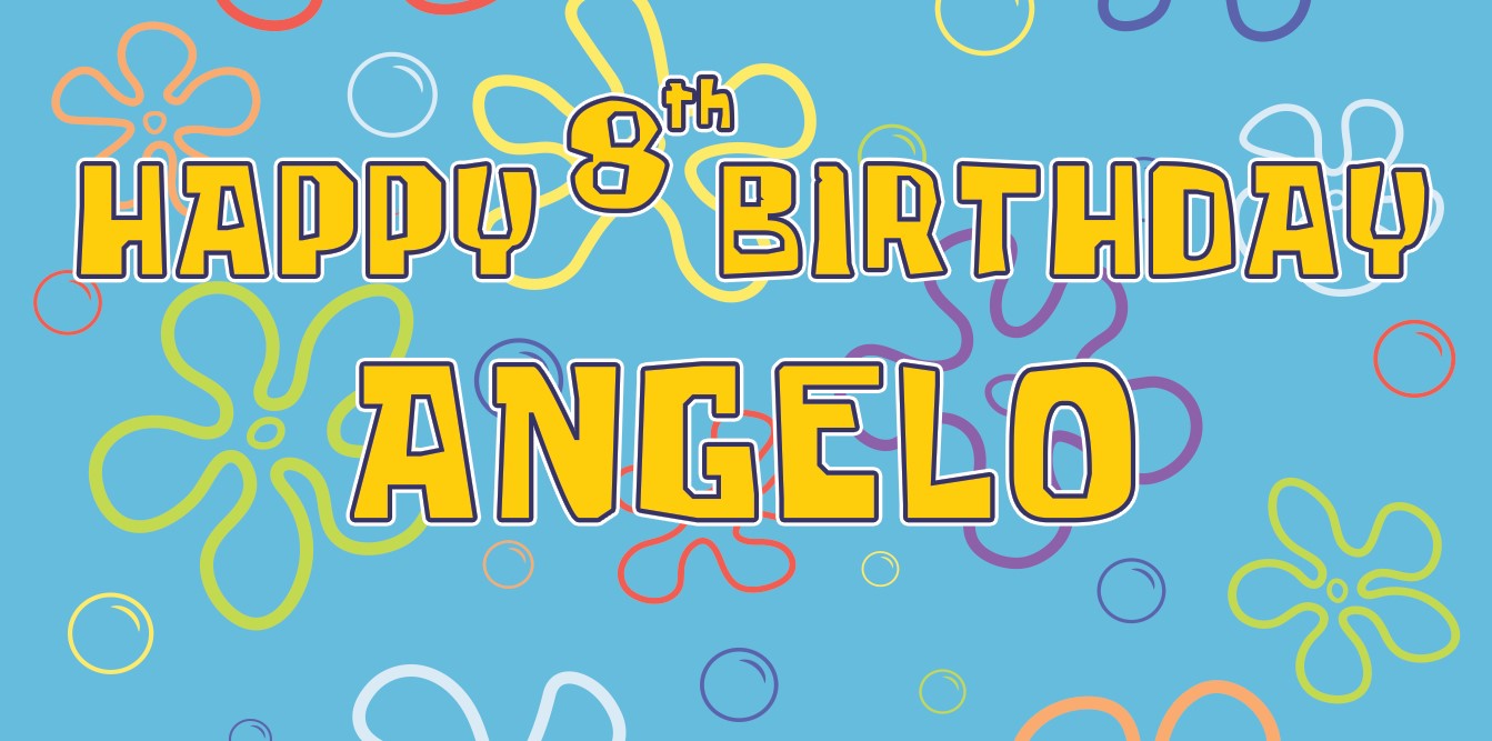 Spongebob Squarepants Personalized Birthday Banner