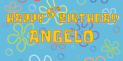 Spongebob Squarepants Personalized Birthday Banner