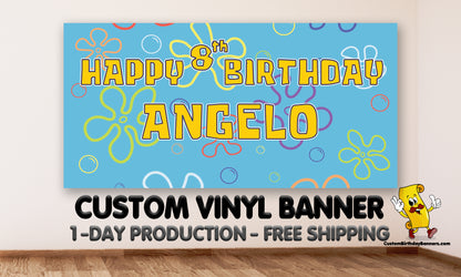 Spongebob Squarepants Personalized Birthday Banner