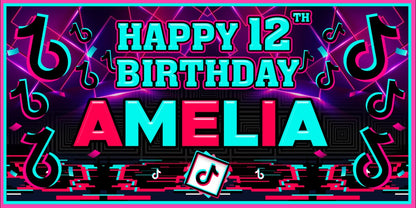 TikTok Personalized Birthday Banner