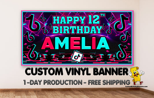 TikTok Personalized Birthday Banner